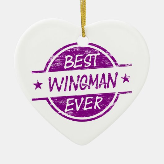 Bester Wingman überhaupt lila Keramik Ornament (Vorne)