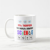 Bester Wissenschaftslehrer der Welt Personalisiert Kaffeetasse (Links)
