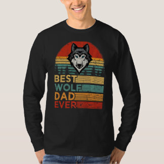 Bester Wolf-Vater aller Zeiten für Männer Vintage T-Shirt