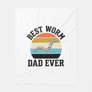 Bester Wurm-Vater Aller Zeiten Vintage Wurm-Shirt  Fleecedecke