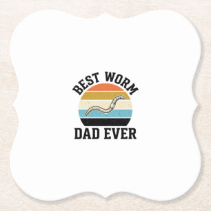 Bester Wurm-Vater Aller Zeiten Vintage Wurm-Shirt- Untersetzer