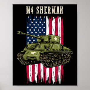 Bester Ww2 Tank M4 Sherman A Wwii Army Tank für Mi Poster