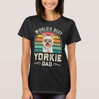 Bester Yorkie-Vater der Welt für Männer Vintage Yo T-Shirt