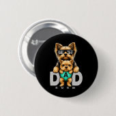 Bester Yorkie-Vater Süßer Yorkshire-Terrier-Vater- Button (Vorne & Hinten)