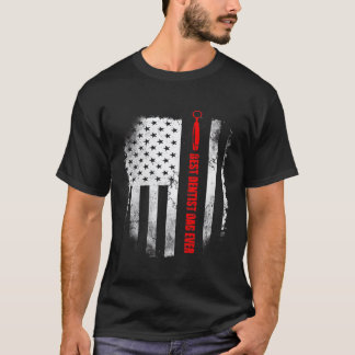 Bester Zahnarzt Dad Ever Amerikanische Flagge Vate T-Shirt