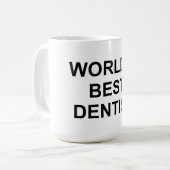 Bester Zahnarzt der Welt Kaffeetasse (Vorderseite Links)