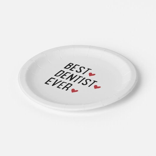 Bester Zahnarzt je Pappteller (Schrägansicht)