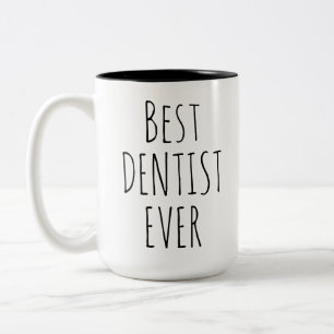 Bester Zahnarzt überhaupt Geburtstags- oder Weih Zweifarbige Tasse