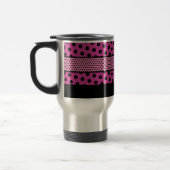 Bestes 1. GRAD-LEHRER Monogramm-Rosa kopiert V01 Reisebecher (Links)