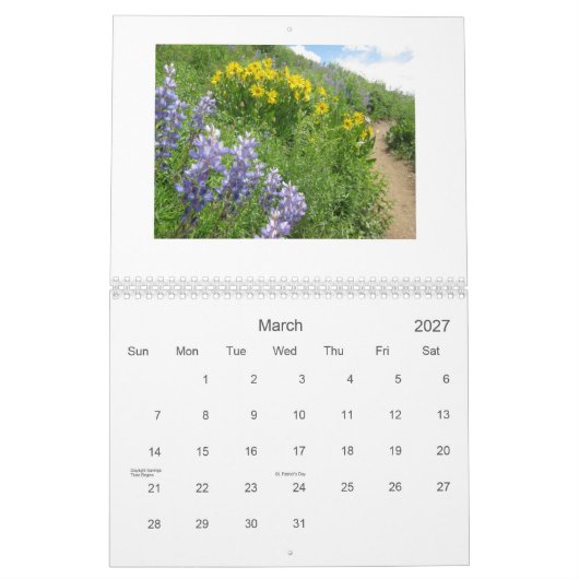 Bestes 2012 Butte-WildblumeVistas mit Haube Kalender (Mär 2027)
