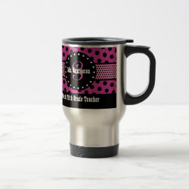Bestes 5. GRAD-LEHRER Monogramm-Rosa kopiert V04 Reisebecher