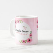 Bestes Abuela in der WeltBlumen-Tasse Kaffeetasse (Vorderseite Links)
