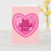 Bestes ABUELA überhaupt Karte (Gelbe Blume)