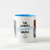 Bestes Abuelo Vatertag 2 Foto Zweifarbige Tasse (Mittel)