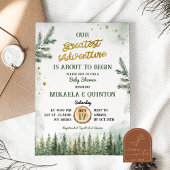 Bestes Adventure fängt Forest Baby Dusche an Einladung