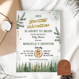 Bestes Adventure fängt Forest Baby Dusche an Einladung