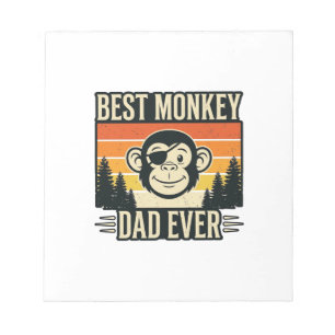 Bestes Affen-Vater aller Zeiten Vintage-Affen-Vate Notizblock