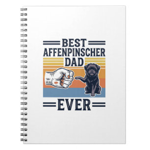 Bestes Affenpinscher-Vater-T-Shirt aller Zeiten im Notizblock