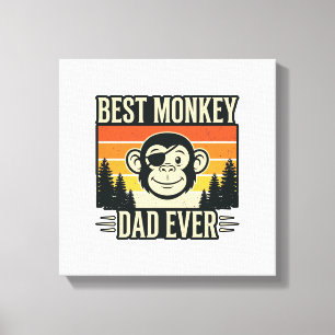 Bestes Affenvater-T-Shirt aller Zeiten Vintage-Aff Leinwanddruck