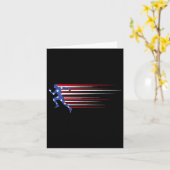 Bestes amerikanisches Flag Track and Field Gift Te Karte (Gelbe Blume)