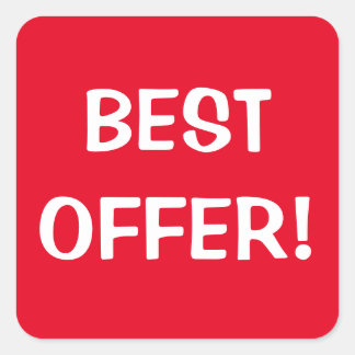 BESTES ANGEBOT! QUADRATISCHER AUFKLEBER
