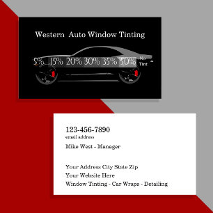 Bestes Auto Automotive Fenster Tinte Visitenkarte