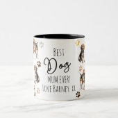 Bestes Beagle-Mum-Muster Zweifarbige Tasse (Mittel)