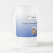 Bestes Bier Sommelier Dunkelblau Weißes Foto Mattglas Bierglas (Vorderseite Links)