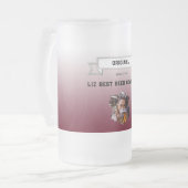 Bestes Bier Sommelier Dunkelrot Weißes Foto Mattglas Bierglas (Vorderseite Links)