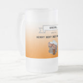 Bestes Bier Sommelier Orange Weißes Foto Mattglas Bierglas (Vorderseite Links)