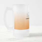 Bestes Bier Sommelier Orange Weißes Foto Mattglas Bierglas (Links)