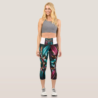 Bestes Bild farbig Capri Leggings