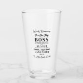Bestes Boss-Zitat verlassend Geschenk Glas Cup (Vorderseite)