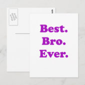 Bestes Bro je Postkarte (Vorne/Hinten)
