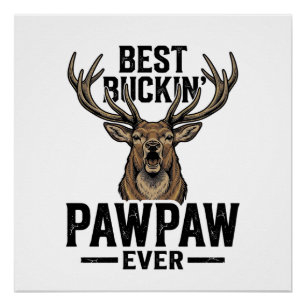 Bestes Buckin Pawpaw Vintage Hirsch Jagd Shirt_1 Poster