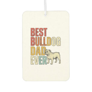 Bestes Bulldog-Vater aller Zeiten Vintage-Ätz-Shir Autolufterfrischer