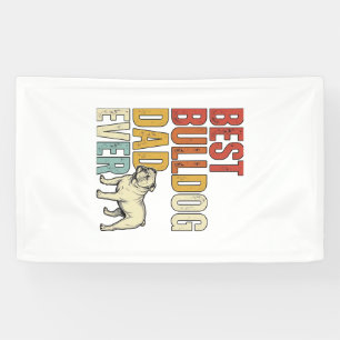 Bestes Bulldog-Vater aller Zeiten Vintage Gravur S Banner
