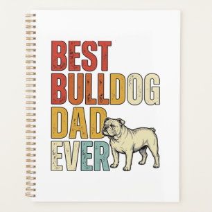 Bestes Bulldog-Vater aller Zeiten Vintage Gravur S Planer