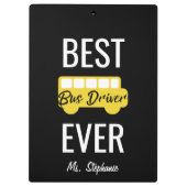 Bestes Bustreiber-überhaupt personalisiertes Klemmbrett (Rückseite)