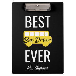Bestes Bustreiber-überhaupt personalisiertes Klemmbrett