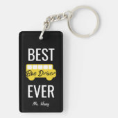 Bestes Bustreiber-überhaupt personalisiertes Schlüsselanhänger (Rückseite)