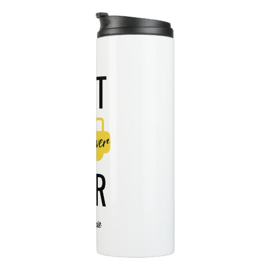 Bestes Bustreiber-überhaupt personalisiertes Thermosbecher (Nach rechts gedreht)