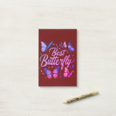 Bestes Butterfly Notepad. Post-it Klebezettel (Auf Schreibtisch)