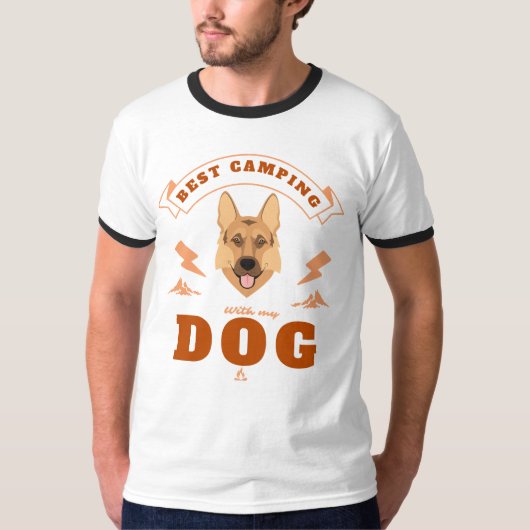 Bestes Camping mit meinem Hund T-Shirt (Vorderseite)