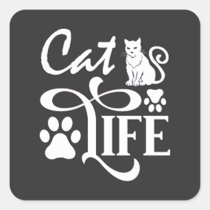 Bestes Cat Food Quadratischer Aufkleber