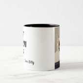 Bestes Cat Mama Foto Zweifarbige Tasse (Mittel)