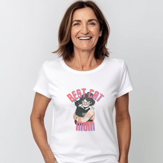 Bestes Cat Mama-Hemd, Geschenk für Katze Mama T-Shirt