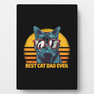 Bestes Cat Papa Katzenliebhaber Geschenk Fotoplatte
