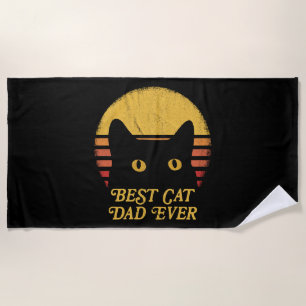 Bestes Cat Papa Katzenliebhaber Geschenk Strandtuch