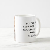 Bestes Cat Vater Foto Kaffeetasse (VorderseiteRechts)